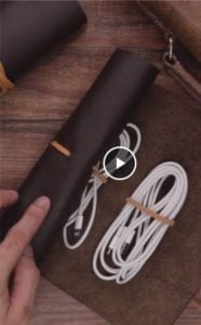 DIY Leather Cable Organizer