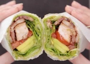 skinny chicken BLT Lettuce wrap