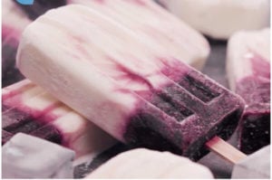 skinny vanilla berry ococnut pops